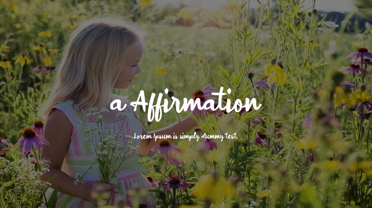 a Affirmation Font