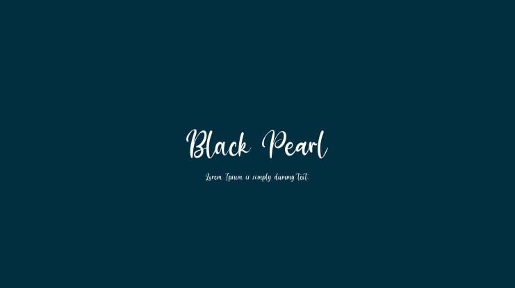 Black Pearl Font Family