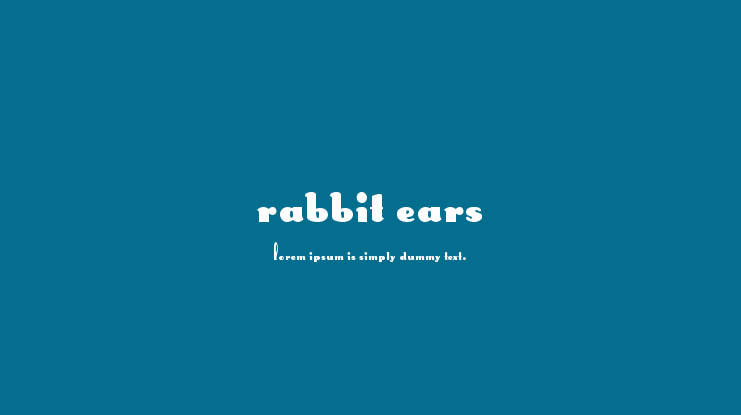 Rabbit Ears Font