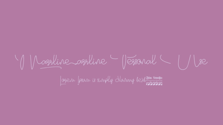 Marrline Personal Use Font