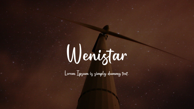 Wenistar Font