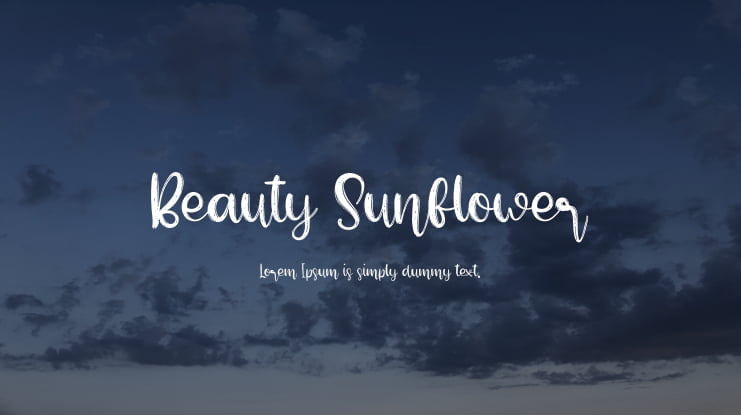 Beauty Sunflower Font