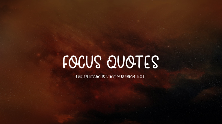Focus Quotes Font