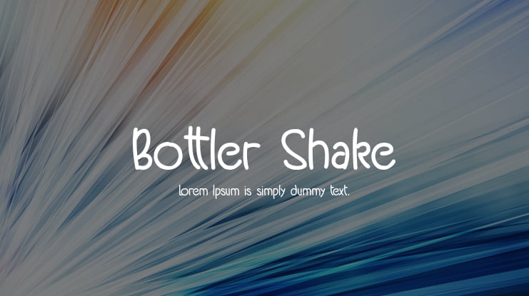 Bottler Shake Font