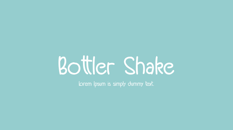 Bottler Shake Font