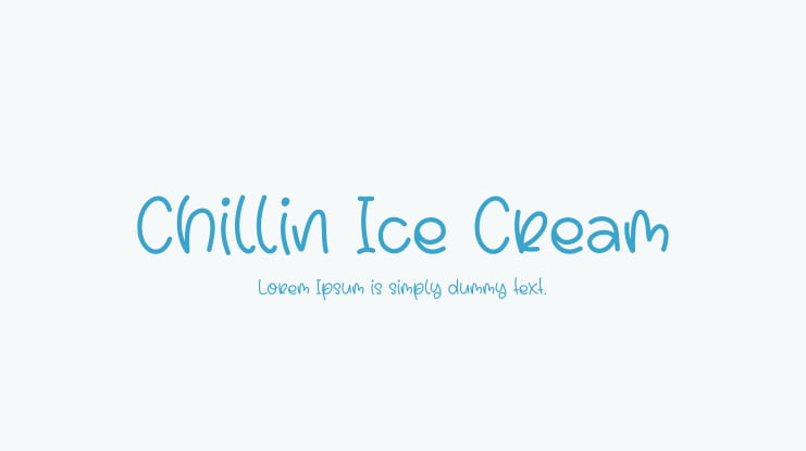 Chillin Ice Cream Font