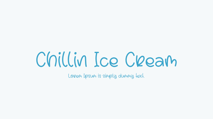 Chillin Ice Cream Font