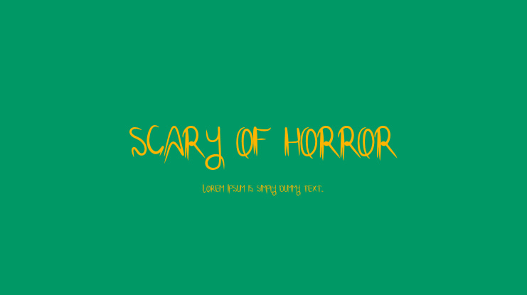 SCARY OF HORROR Font