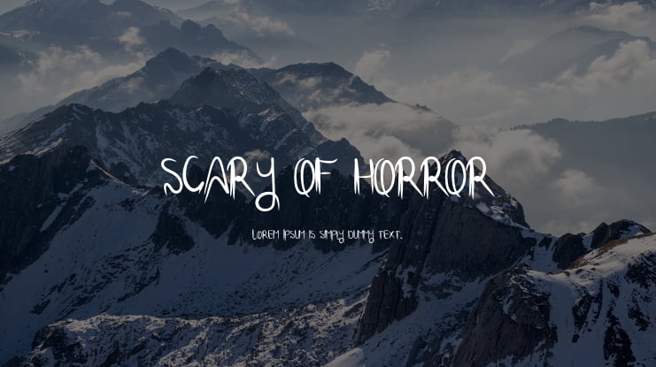 SCARY OF HORROR Font