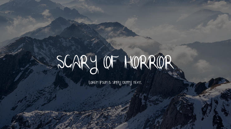 SCARY OF HORROR Font