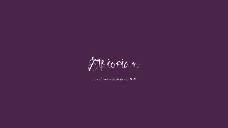 Etthiopian Font