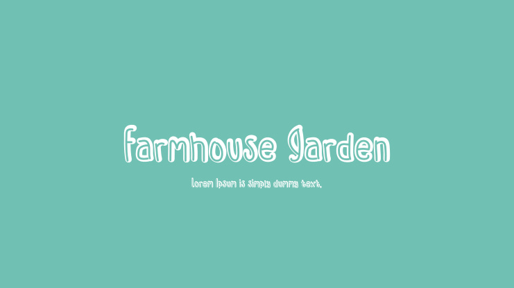 Farmhouse Garden Font
