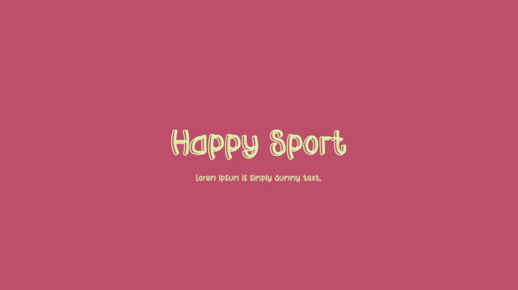 Happy Sport Font