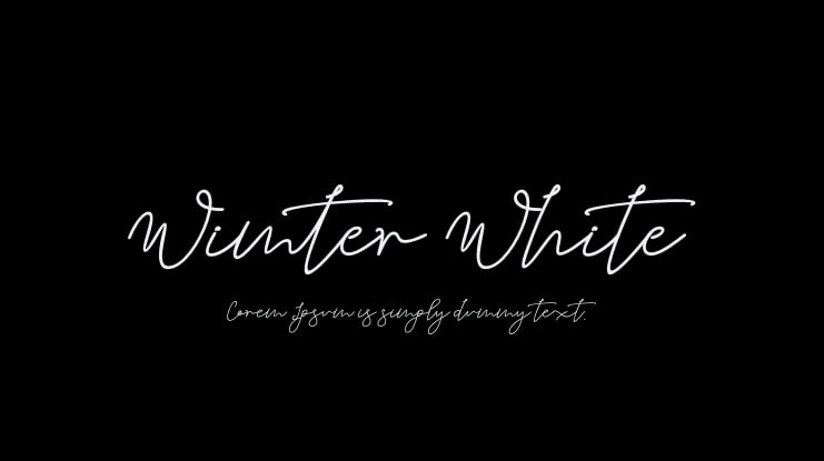 Wimter White Font Family
