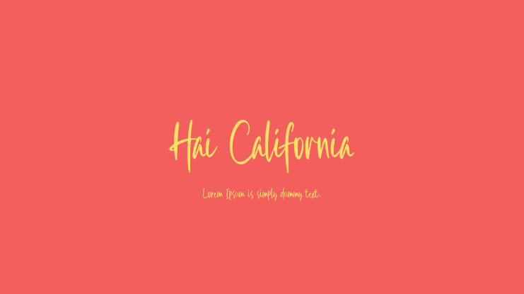 Hai California Font