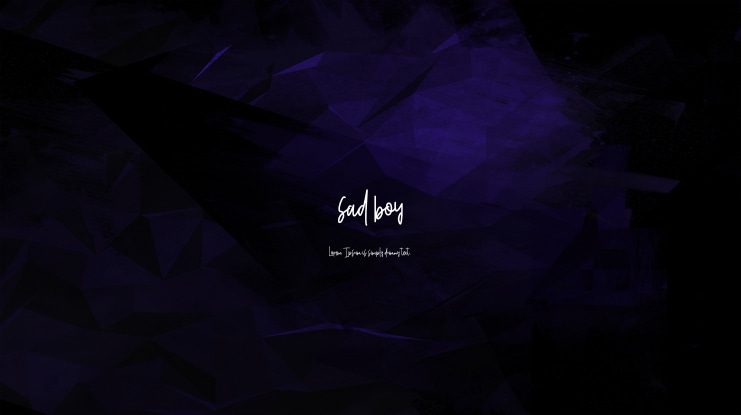 sad boy Font