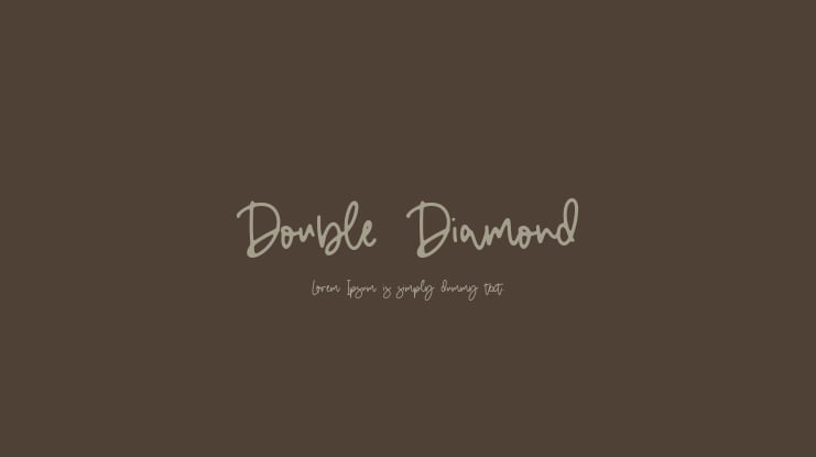 Double Diamond Font