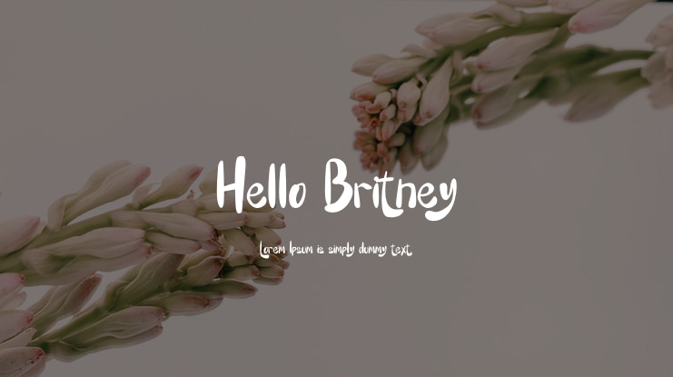 Hello Britney Font