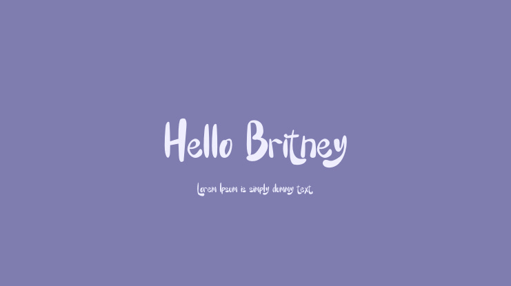 Hello Britney Font