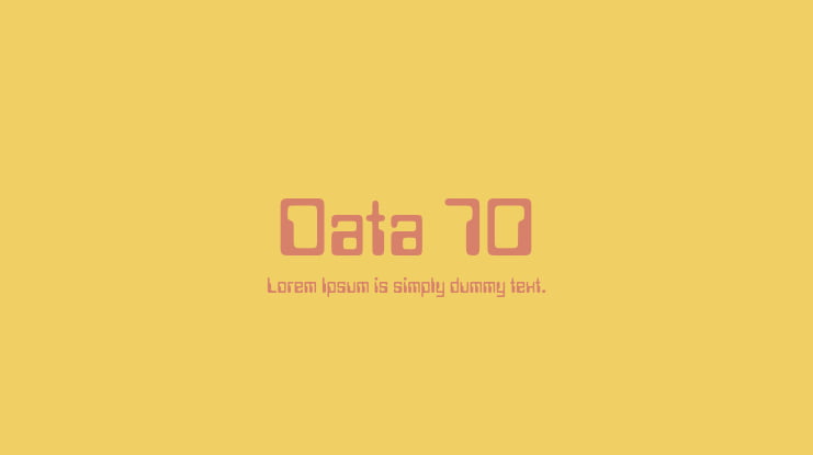 Data 70 Font