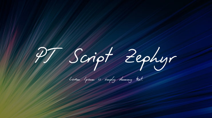 PT Script Zephyr Font