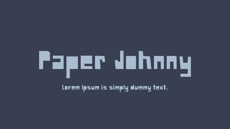 Paper Johnny Font Family