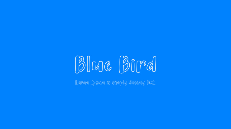 Blue Bird Font