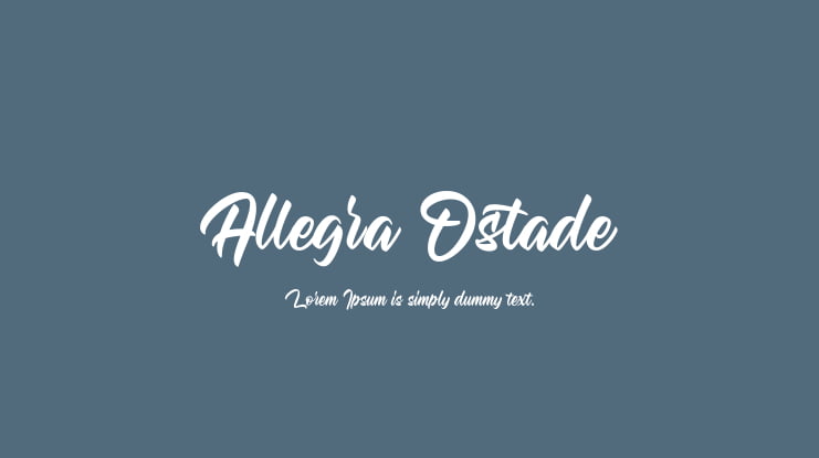 Allegra Ostade Font Family