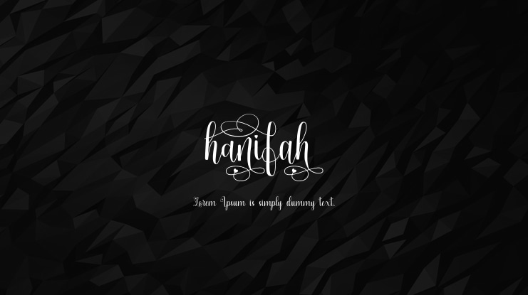 hanifah Font