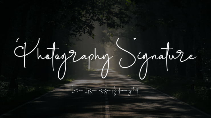 Photography Signature Font