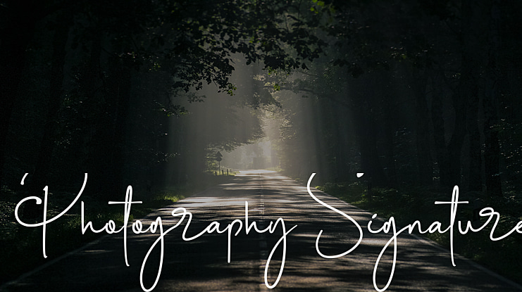 Photography Signature Font