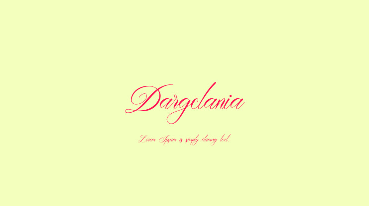 Dargelania Font