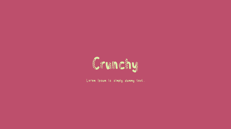 Crunchy Font