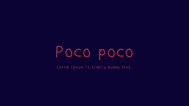 Poco poco Font