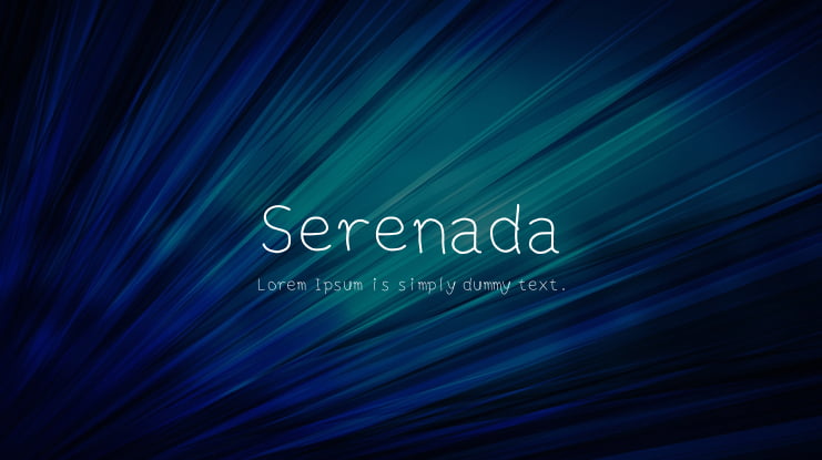 Serenada Font : Download Free for Desktop & Webfont