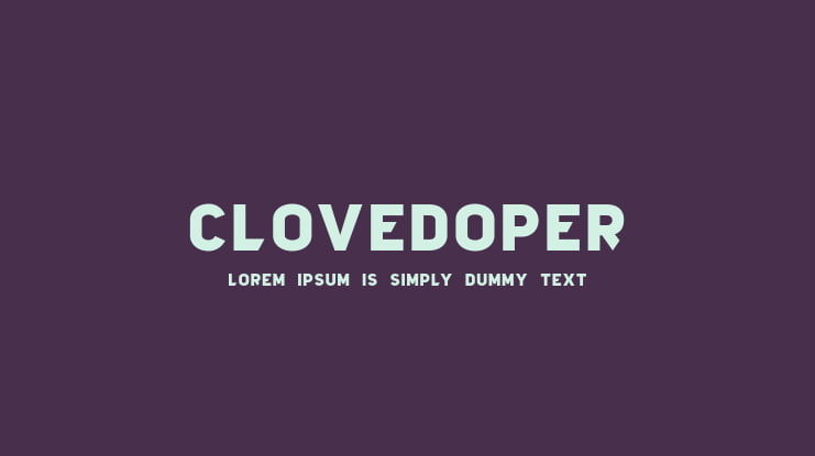 Clovedoper Font