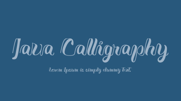 Java Calligraphy Font