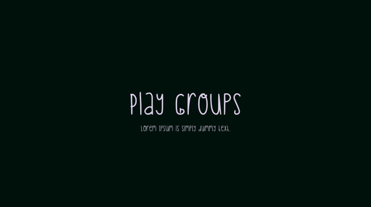 Play Groups Font