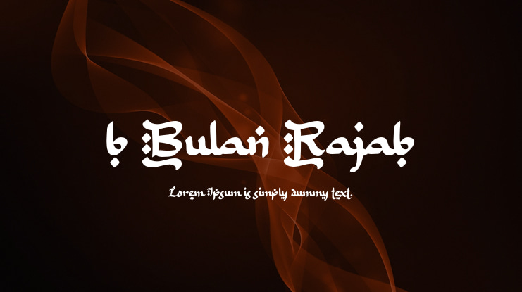 b Bulan Rajab Font