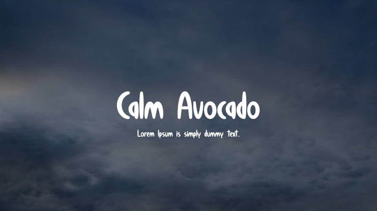 Calm Avocado Font Family
