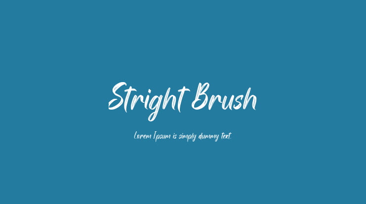 Stright Brush Font