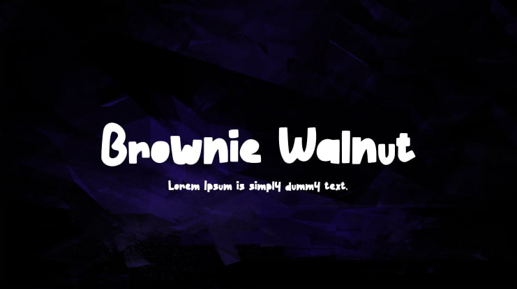 Brownie Walnut Font