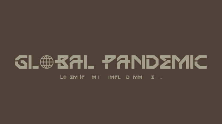 GLOBAL PANDEMIC Font