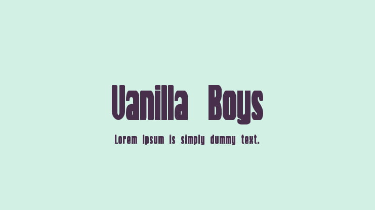 Vanilla Boys Font