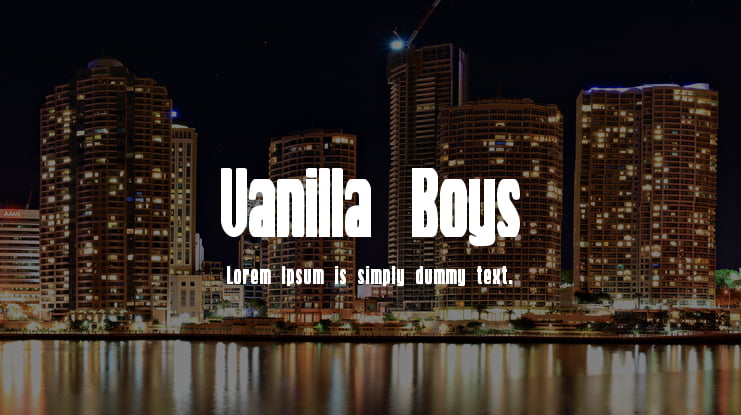 Vanilla Boys Font