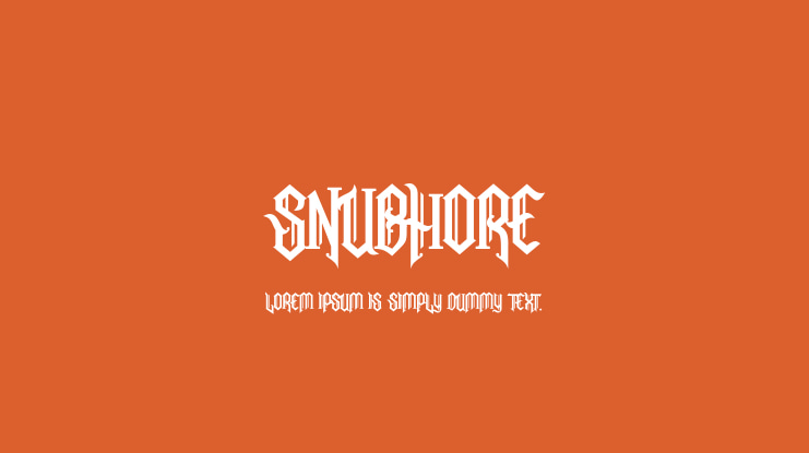 Snubhore Font