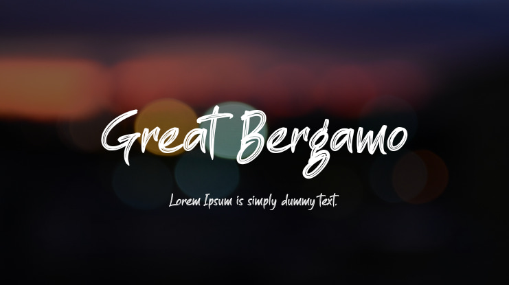 Great Bergamo Font