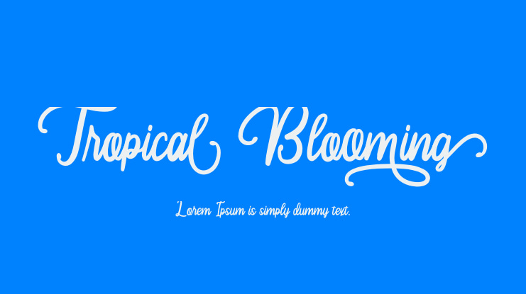 Tropical Blooming Font