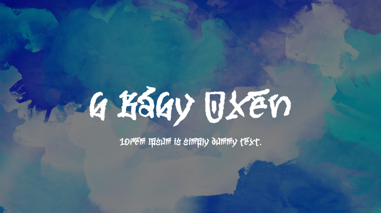 b Baby Oxen Font