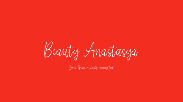 Beauty Anastasya Font